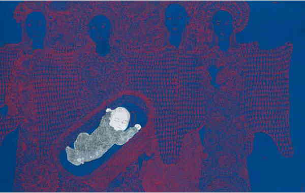 Illustration zu 'Abends, will ich schlafen gehen' von Frank Walka