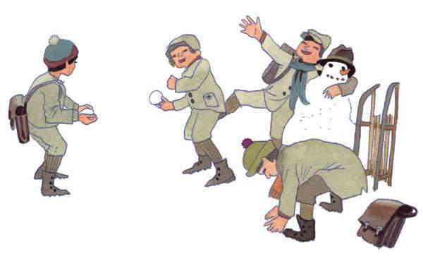 Illustration zu 'Schneemann, rolle, rolle' von Markus Lefrancois