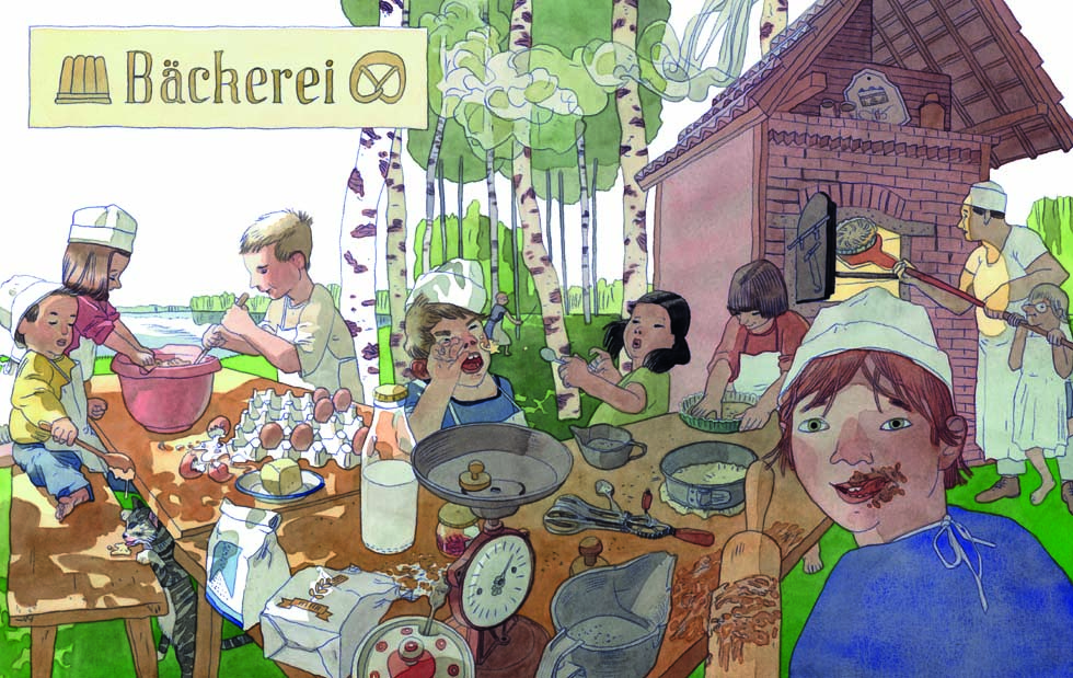 Illustration zu »Backe, backe Kuchen« von Markus Lefrançois