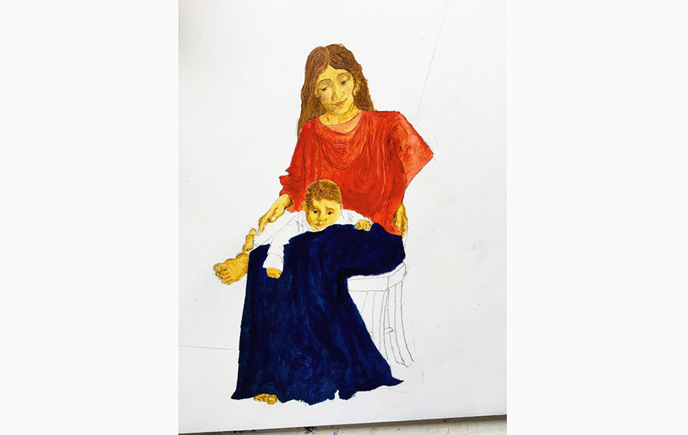 Illustration zu »Karácsonyi bölcsödal / Mary's Lullabye« von Frank Walka