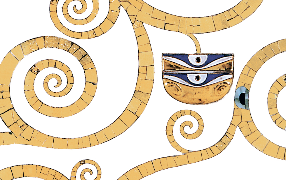 Illustration zu »Que ne suis-je la fougère« von Gustav Klimt