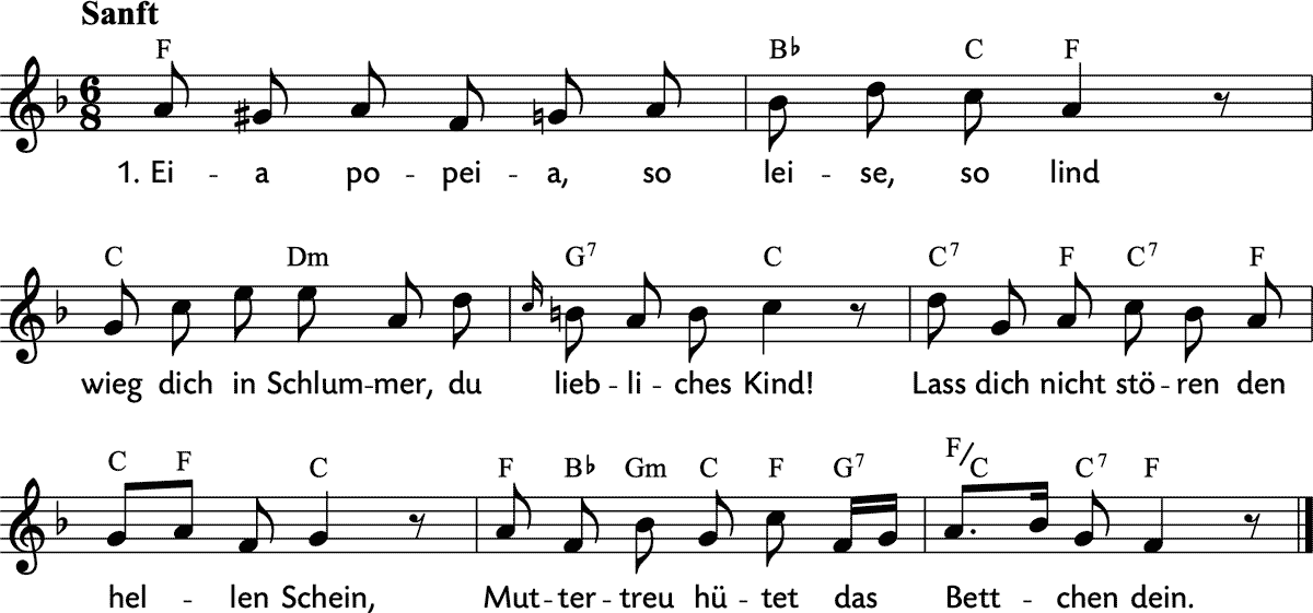Noten 'Eia popeia'