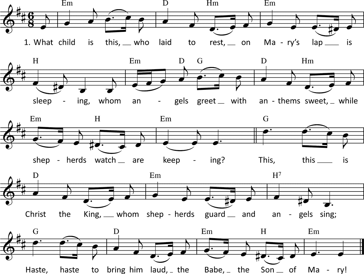 Noten 'What child is this?'